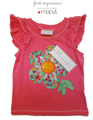 Blusa 18 Meses Rosa Nena Nina Bebe Macys First Impressions!!