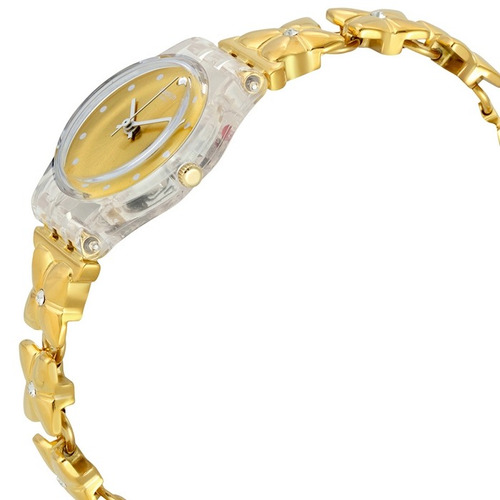 Reloj Swatch Para Mujer Lk358g Dorado Brazalete Acero