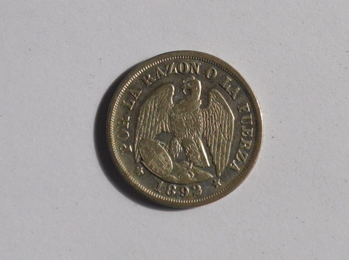 Moneda De 20 Centavos Año 1892