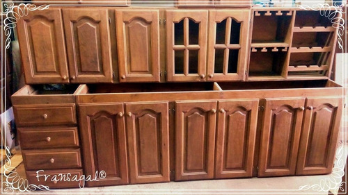 Mueble De Cocina De Algarrobo En Bsas - Medio Metro Lineal