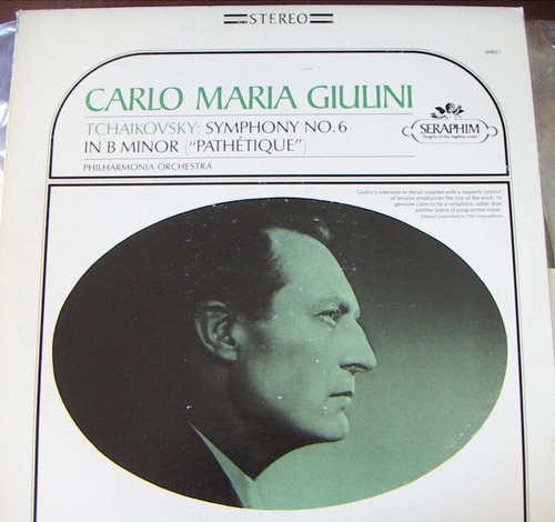 Clasica, Peter Tchaikovsky, Carlos Maria Giulini, Lp 12´,