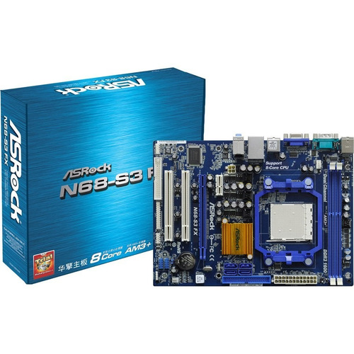 Placa Mãe Am3/am3+ Asrock N68-s3 Fx Ddr3 C/ Ide,sata - Nova