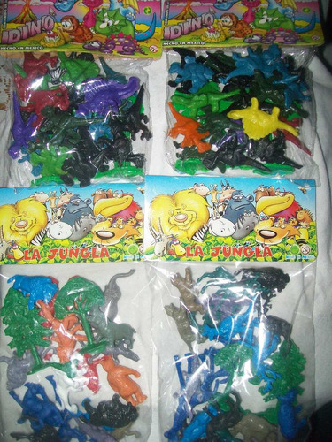 Gcg Lote 88 Figuras Dinosaurios Animale Jungla Arboles Retro