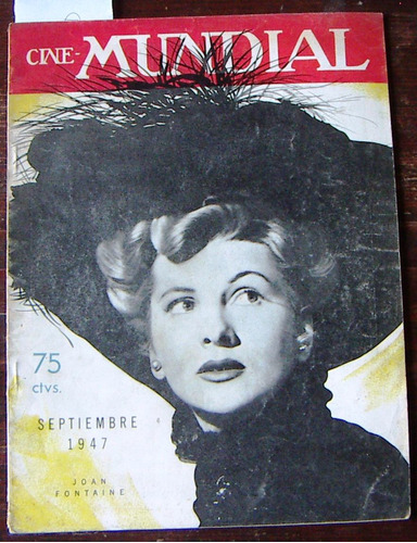 Revista Cine Mundial,joan Fontaine En Portada