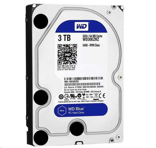 Disco Duro Wd Blue 3tb Wd30ezrz,3.5 ,5400 Rpm,64mb