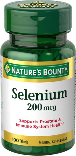 Selenio 200mcg 100 Tabletas Nature's Bounty