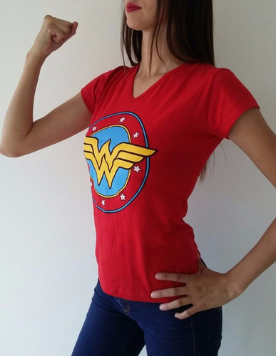 Camiseta - Super Heroes, Mujer Maravilla - M, L, S - Mujer