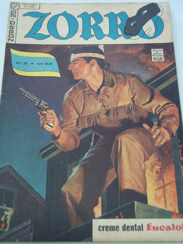 Zorro Nº 20 De 1963 Ebal Coleção Gibi Raro Antigo Excelente