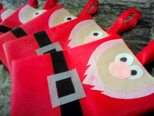 Navidad Bolsas De Cotillones Gnomo / Duendes Ecologicos Pop