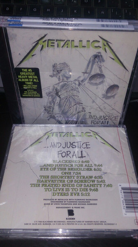 Metallica - And Justice For All Cd Blackened Usa Nuevo