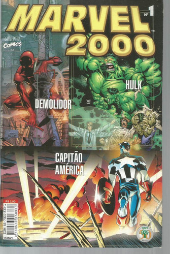 Marvel 2000 N° 01 - Em Português - Editora Abril - Formato 13 X 19 - Capa Mole - 2000 - Bonellihq 1 Cx447 H23