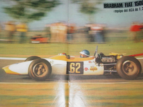 Brabham Fiat 1500 Equipo Aca Formula 2 Poster Automovilismo