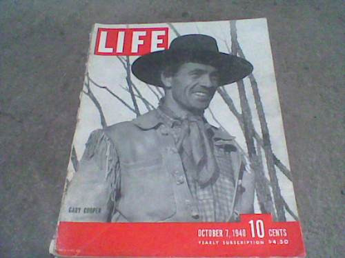 Revista Life Gary Cooper Año 1940