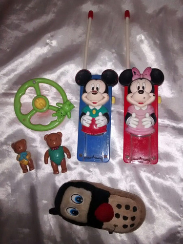 Lote Juguetes Bebes Mickey Minnie Osos Peluche Usados  B30