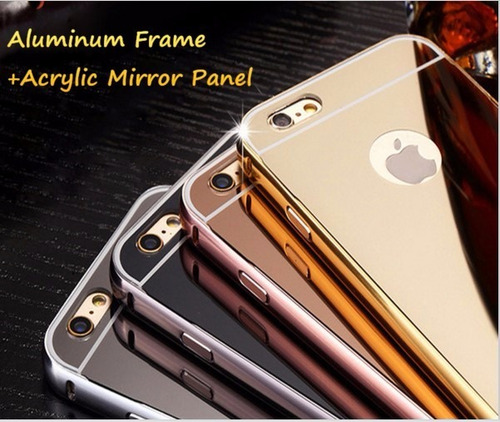 Imagen 1 de 5 de Case Bumper Espejo Mirror iPhone 4 5/5s 5c 6/6s 6plus 6splus