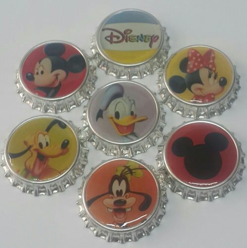 Lote De Tapitas Chapitas De Disney Mickey Donald Pluto
