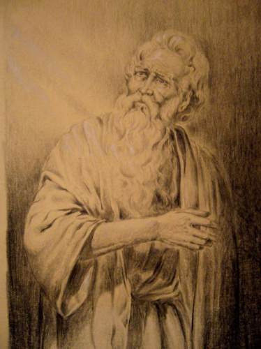 Moises Old Draw Rubens School (Usado)