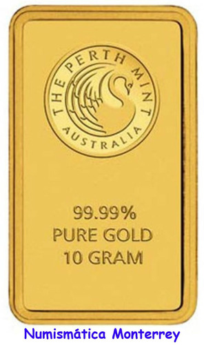 Australia, Lingote 10 Gramos Oro Puro .9999 Perth Mint.