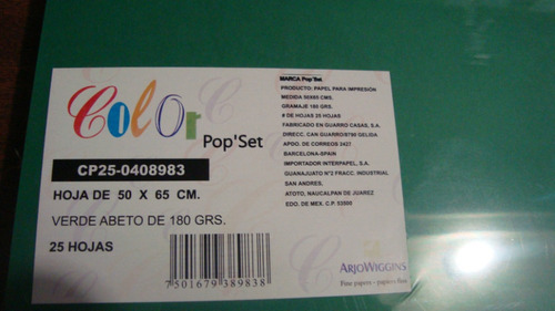 Imagen 3 de 8 de Cartulina Iris 180gr Pliego 50x65 Tarjetas Manualidades 50pz