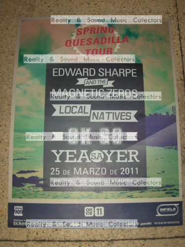 Spring Tour Poster Edward Sharpe Ok Go Y Mas De Coleccion