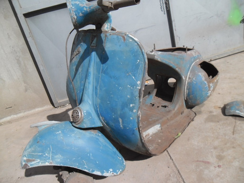 Vespa M3 1960 P/ Restaurar - Carcaça Com Documento Sem Motor