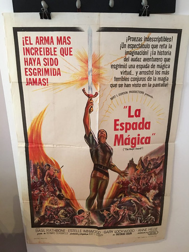 Afiche De Cine Original - La Espada Magica 