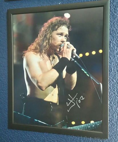 James Hetfield Autógrafo Original Metallica Con Certificado