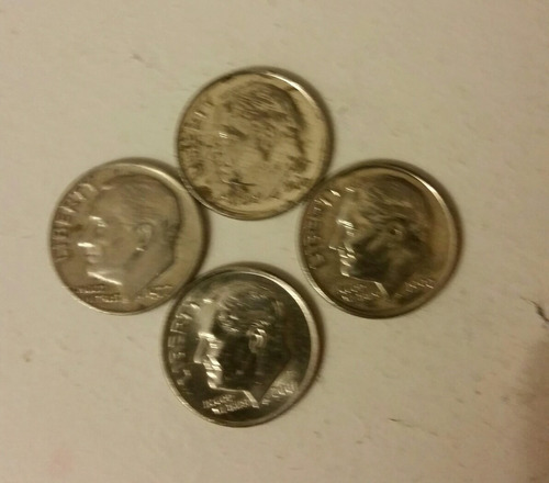 4 Monedas One Dime Eeuu