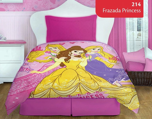 Frazada Princesa 1 1/2 Plaza Linea Juvenil Blanco Salo Bh