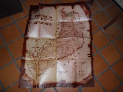 Mapa Plano Provincia Misiones Posadas Plastificado