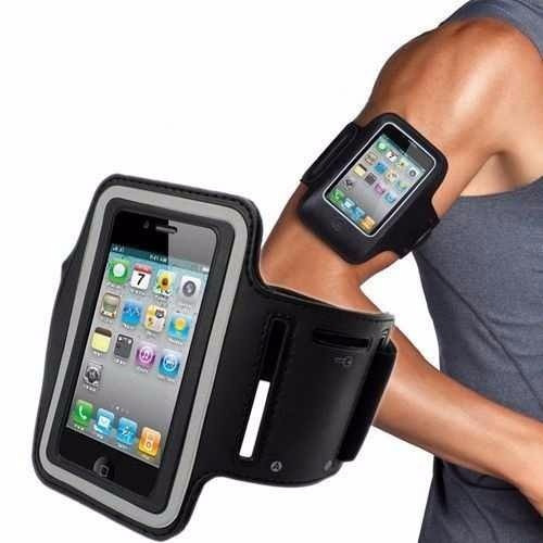 Armband Suporte Celular Braço Corrida Bike Até 5  Branco -