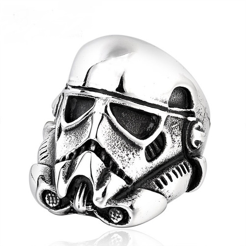 Anel Aço Inox Trooper Guerra Nas Estrelas Stars Wars Heróis