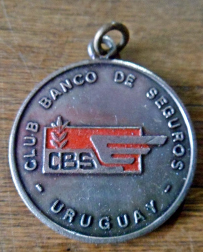 Medalla Club Banco De Seguros Uruguay 3,5 Cms. Diametro