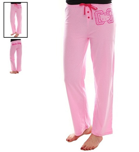 Hot Topic Pijama Hello Kitty Pink Varsity Pajama Pants M