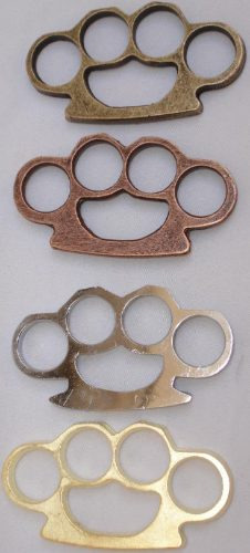 D Acero Boxer Dorado Puño Americano Manopla Defensa Nudillos