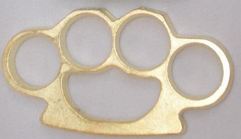D Acero Boxer Dorado Puño Americano Manopla Defensa Nudillos