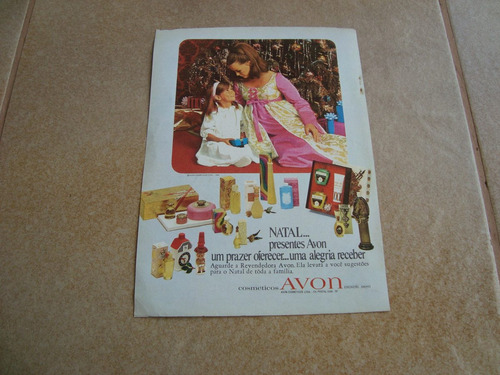 Propaganda Antiga Cosmeticos Avon 1968 Produtos Natura