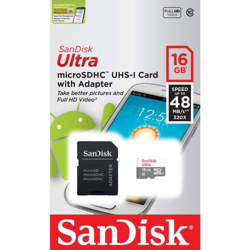 Cartão De Memória Sandisk Ultra® Microsdhc Uhs-i 16 Gb