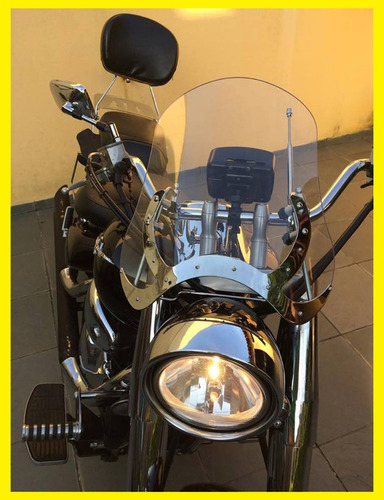 Bolha Para Motos Custom Em Policarbonato Cristal 4mm