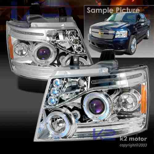 Faros Proyectores Cromados Chevrolet Tahoe 07 08 09 Led Eye