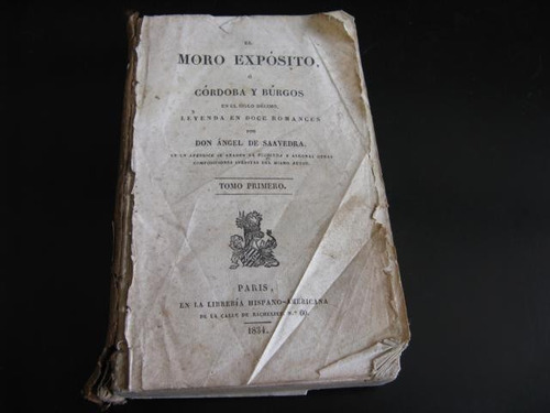 Mercurio Peruano: Libro Poesia El Moro Exposito 1834 L41