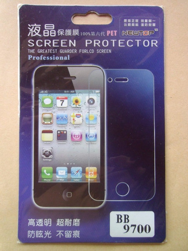 Lamina Protectora Transparente Blackberry Bold 2 4 9700 9780