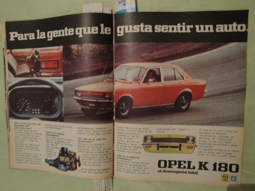 Publicidad Opel K 180 Año 1975