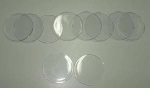 Imagem 3 de 3 de Base Redonda Acrílica 50 Peças Para Biscuit 5cm