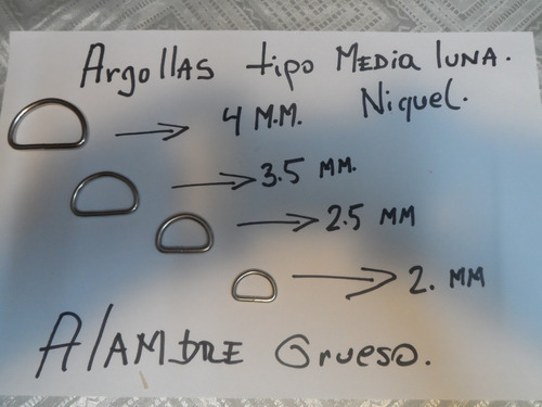 Media Argolla 2.cms Tipo Media Luna Alam Grueso Niquelada