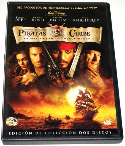 Dvd: Piratas Del Caribe, La Maldición Del Perla Negra!! Rgl