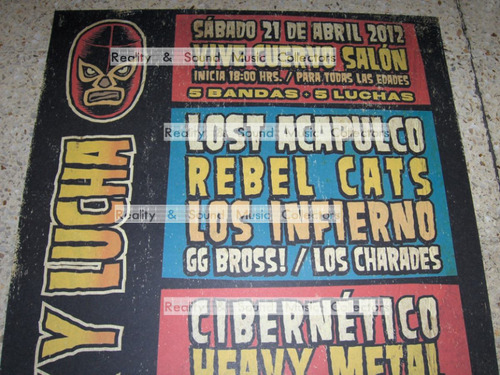 Rock Y Lucha Poster Vive Cuervo 2012 De Coleccion (Usado)