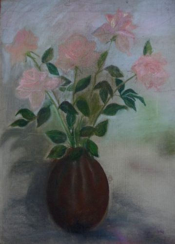 Pastel De Academia Rosas / Jarron  Anonimo Pero Bellisimo