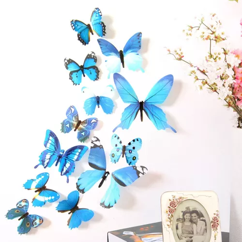 La Casa del Artesano-Mariposas decorativas 3d matizadas con iman