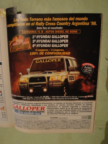 Publicidad Hyundai Galloper Año 1998